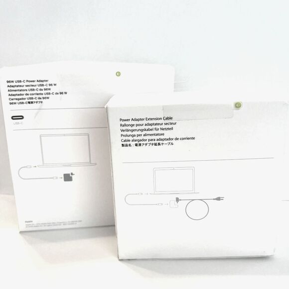 Apple 96W USB-C Power Adapter & Power Adapter Extension Cable Bundle-NIB - Picture 2 of 10